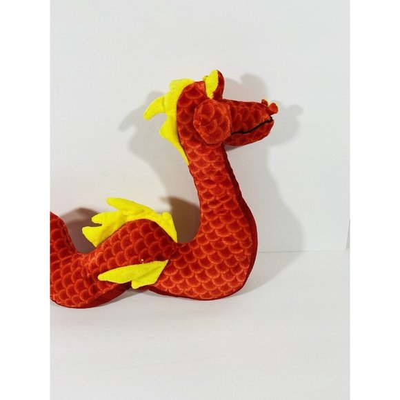 BJ Toy Company Red Sea Serpent Dragon 17” Plush Stuffed Toy Mythical Reptile - Picture 7 of 11